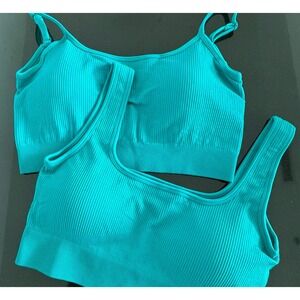 Teal Ribbed Jumpsuit